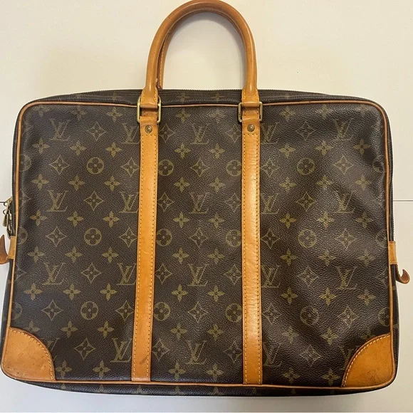 Louis Vuitton Monogram Briefcase with Leather Accents - Picture 2 of 16